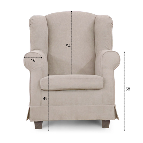 Poltrona artigianale 100% MADE IN ITALY modello Annette