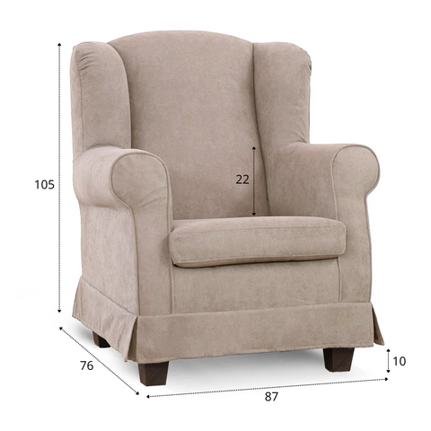 Poltrona artigianale 100% MADE IN ITALY modello Annette