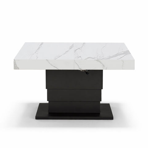 Tavolo allungabile salvaspazio APOLLO 120x80 allungabile centralmente fino a 220cm e regolabile in altezza