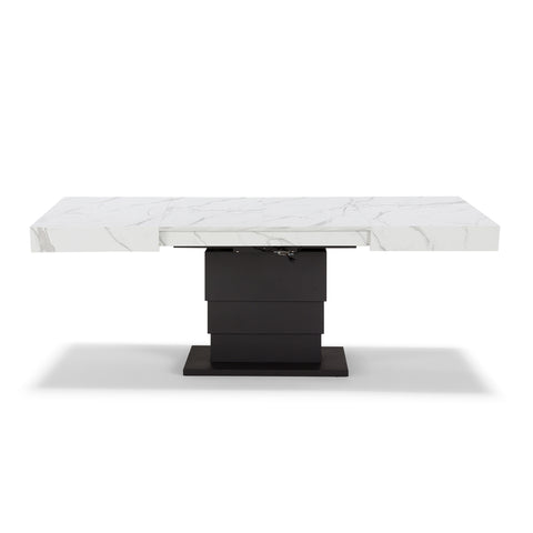 Tavolo allungabile salvaspazio APOLLO 120x80 allungabile centralmente fino a 220cm e regolabile in altezza