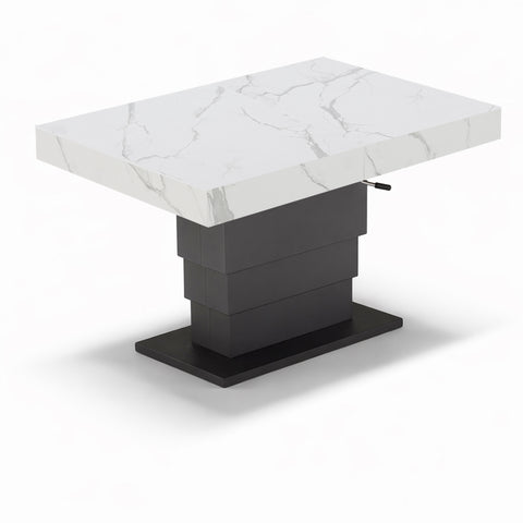 Tavolo allungabile salvaspazio APOLLO 120x80 allungabile centralmente fino a 220cm e regolabile in altezza