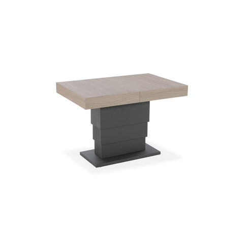 Tavolo allungabile salvaspazio APOLLO 120x80 allungabile centralmente fino a 220cm e regolabile in altezza