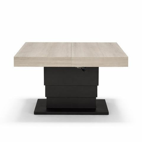 Tavolo allungabile salvaspazio APOLLO 120x80 allungabile centralmente fino a 220cm e regolabile in altezza