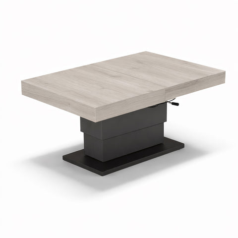 Tavolo allungabile salvaspazio APOLLO 120x80 allungabile centralmente fino a 220cm e regolabile in altezza