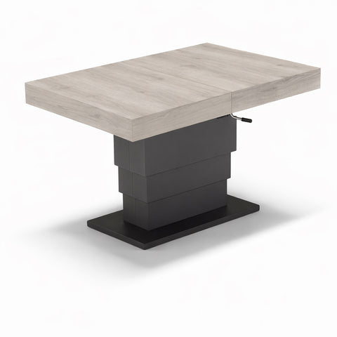 Tavolo allungabile salvaspazio APOLLO 120x80 allungabile centralmente fino a 220cm e regolabile in altezza