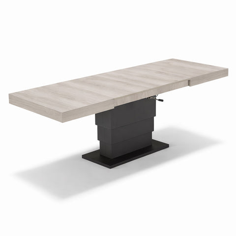 Tavolo allungabile salvaspazio APOLLO 120x80 allungabile centralmente fino a 220cm e regolabile in altezza