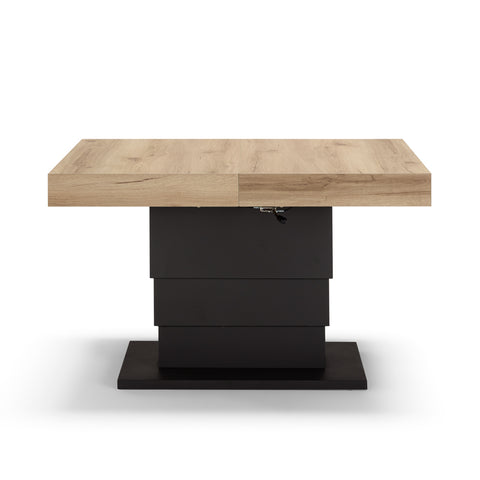 Tavolo allungabile salvaspazio APOLLO 120x80 allungabile centralmente fino a 220cm e regolabile in altezza