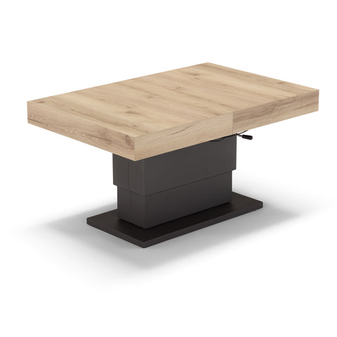 Tavolo allungabile salvaspazio APOLLO 120x80 allungabile centralmente fino a 220cm e regolabile in altezza