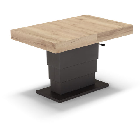 Tavolo allungabile salvaspazio APOLLO 120x80 allungabile centralmente fino a 220cm e regolabile in altezza