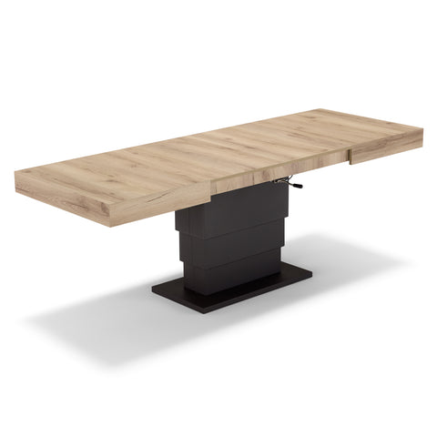 Tavolo allungabile salvaspazio APOLLO 120x80 allungabile centralmente fino a 220cm e regolabile in altezza