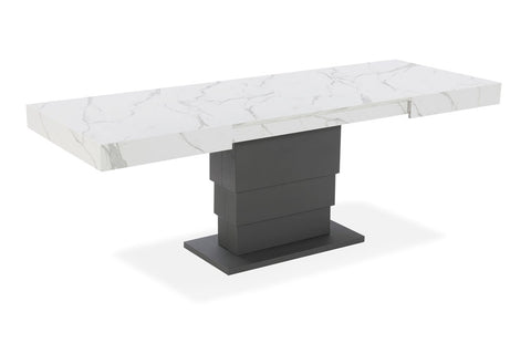 Tavolo allungabile salvaspazio APOLLO 120x80 allungabile centralmente fino a 220cm e regolabile in altezza