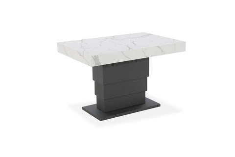 Tavolo allungabile salvaspazio APOLLO 120x80 allungabile centralmente fino a 220cm e regolabile in altezza