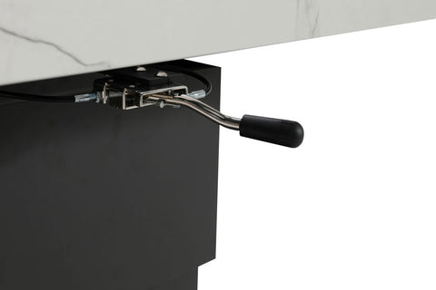 Tavolo allungabile salvaspazio APOLLO 120x80 allungabile centralmente fino a 220cm e regolabile in altezza