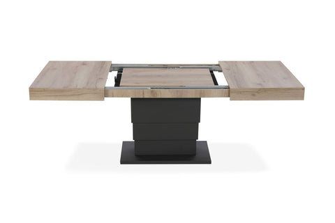 Tavolo allungabile salvaspazio APOLLO 120x80 allungabile centralmente fino a 220cm e regolabile in altezza