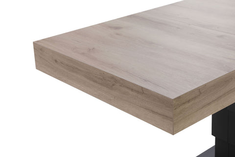 Tavolo allungabile salvaspazio APOLLO 120x80 allungabile centralmente fino a 220cm e regolabile in altezza