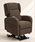 Poltrona Atlanta relax elettrica 4 motori alzapersona in tessuto fango e sistema lift