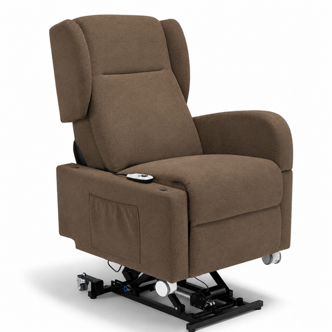 Poltrona elettrica relax 4 Motori Atlanta con Sistema LIFT, Kit Optional Tavolino e Kit Optional Batteria
