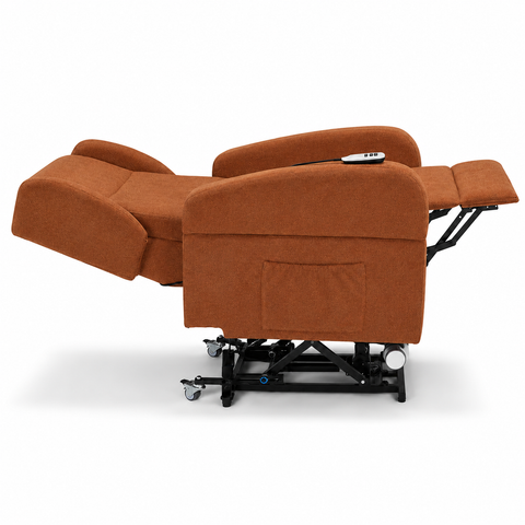 Poltrona elettrica relax 4 Motori Atlanta con Sistema LIFT, Kit Optional Tavolino e Kit Optional Batteria