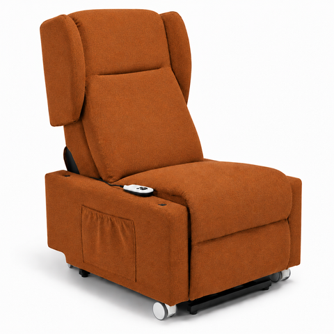 Poltrona elettrica relax 4 Motori Atlanta con Sistema LIFT, Kit Optional Tavolino e Kit Optional Batteria