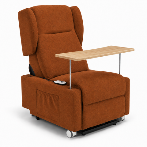Poltrona elettrica relax 4 Motori Atlanta con Sistema LIFT, Kit Optional Tavolino e Kit Optional Batteria
