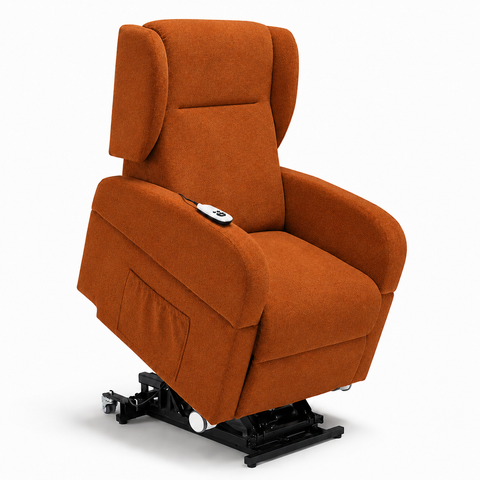 Poltrona elettrica relax 4 Motori Atlanta con Sistema LIFT, Kit Optional Tavolino e Kit Optional Batteria