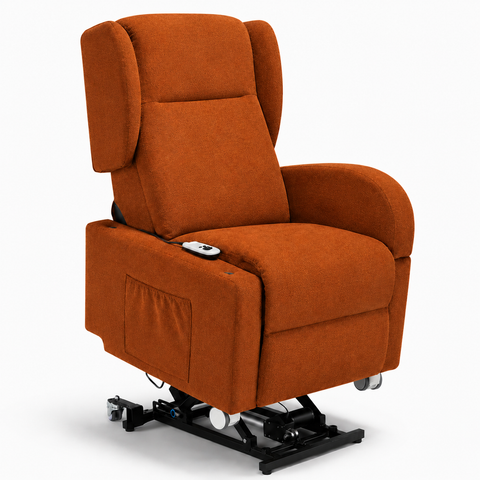 Poltrona elettrica relax 4 Motori Atlanta con Sistema LIFT, Kit Optional Tavolino e Kit Optional Batteria