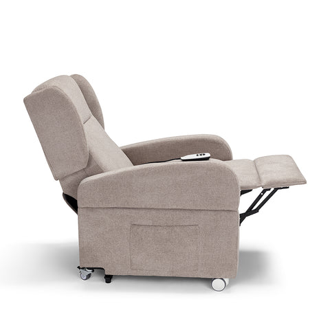 Poltrona elettrica relax 4 Motori Atlanta con Sistema LIFT, Kit Optional Tavolino e Kit Optional Batteria