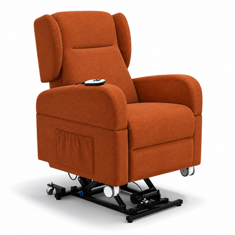 Poltrona elettrica relax 4 Motori Atlanta con Sistema LIFT, Kit Optional Tavolino e Kit Optional Batteria