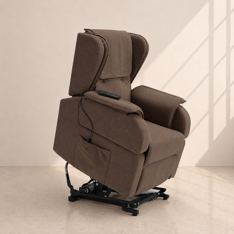 Poltrona Bergere Berlino 2 motori con regolazione indipendente di schienale e poggiapiedi, sistema Roller System e alzapersona