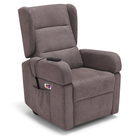 Poltrona elettrica relax Bilbao 4 motori con Batteria, Drive System, Vibromassaggio, Sistema Riscaldante e Kit Optional Tavolino Legge 104