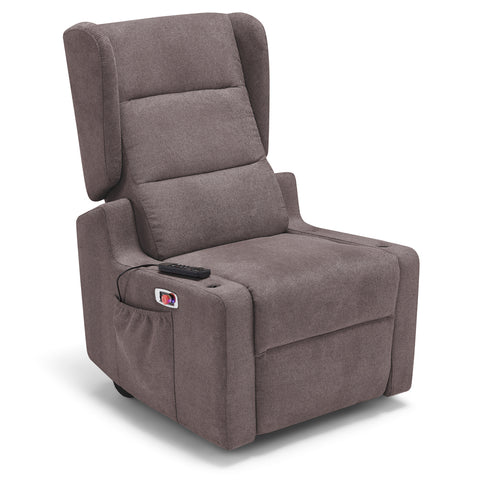 Poltrona elettrica relax Bilbao 4 motori con Batteria, Drive System, Vibromassaggio, Sistema Riscaldante e Kit Optional Tavolino Legge 104