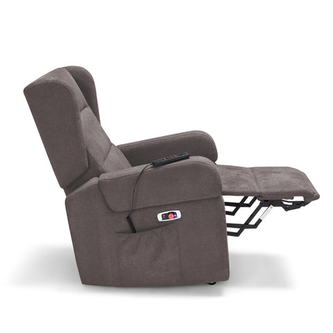 Poltrona elettrica relax Bilbao 4 motori con Batteria, Drive System, Vibromassaggio, Sistema Riscaldante e Kit Optional Tavolino Legge 104