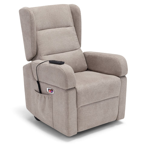 Poltrona elettrica relax Bilbao 4 motori con Batteria, Drive System, Vibromassaggio, Sistema Riscaldante e Kit Optional Tavolino Legge 104