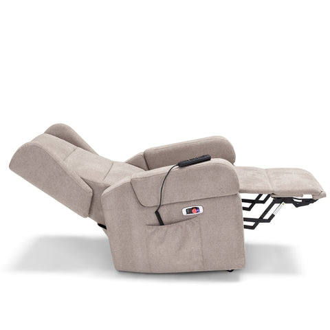 Poltrona elettrica relax Bilbao 4 motori con Batteria, Drive System, Vibromassaggio, Sistema Riscaldante e Kit Optional Tavolino Legge 104