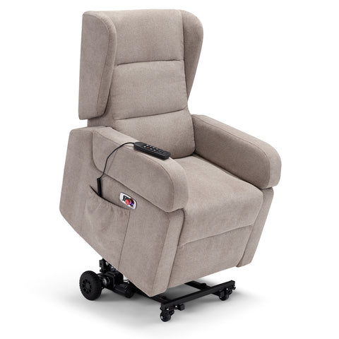 Poltrona elettrica relax Bilbao 4 motori con Batteria, Drive System, Vibromassaggio, Sistema Riscaldante e Kit Optional Tavolino Legge 104