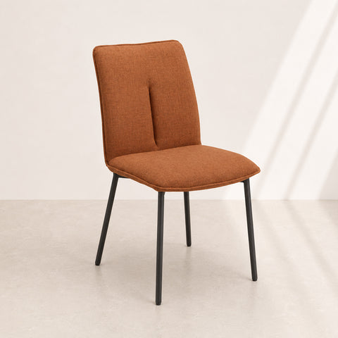 Sedia imbottita CAMILLA per sala da pranzo in tessuto effetto doppio tono design moderno