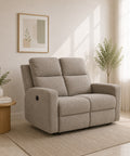 Cesena divano relax elettrico 2 posti in tessuto con doppia seduta reclinabile, schienali ergonomici e comfort superiore