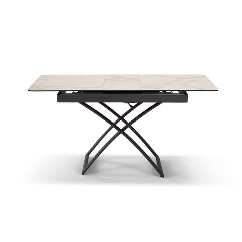 Tavolo allungabile salvaspazio CRONO 120x75 allungabile centralmente fino a 150cm e regolabile in altezza