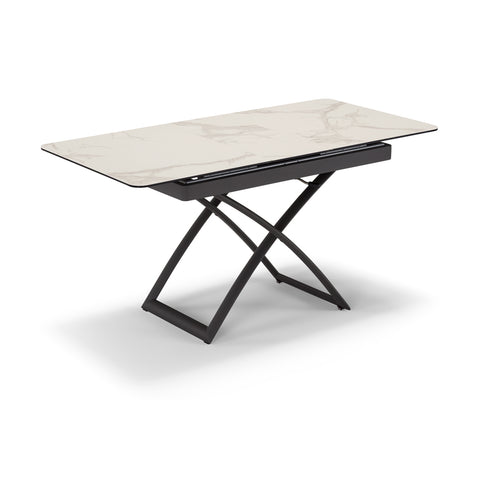 Tavolo allungabile salvaspazio CRONO 120x75 allungabile centralmente fino a 150cm e regolabile in altezza