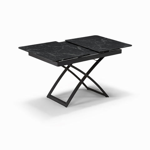 Tavolo allungabile salvaspazio CRONO 120x75 allungabile centralmente fino a 150cm e regolabile in altezza