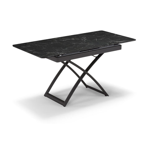 Tavolo allungabile salvaspazio CRONO 120x75 allungabile centralmente fino a 150cm e regolabile in altezza