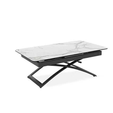 Tavolo allungabile salvaspazio CRONO 120x75 allungabile centralmente fino a 150cm e regolabile in altezza