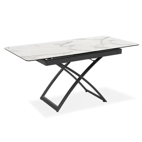 Tavolo allungabile salvaspazio CRONO 120x75 allungabile centralmente fino a 150cm e regolabile in altezza