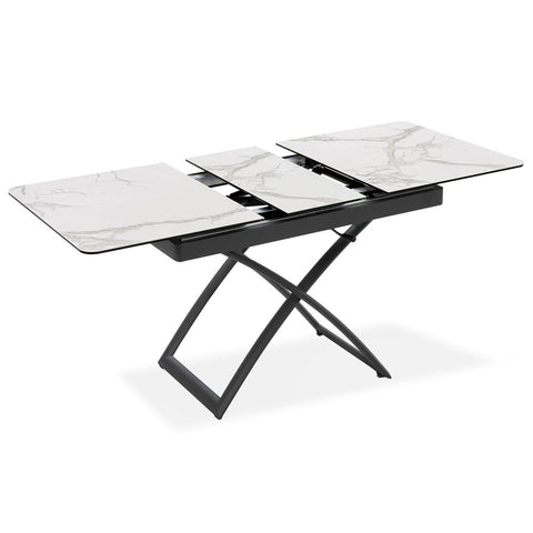 Tavolo allungabile salvaspazio CRONO 120x75 allungabile centralmente fino a 150cm e regolabile in altezza