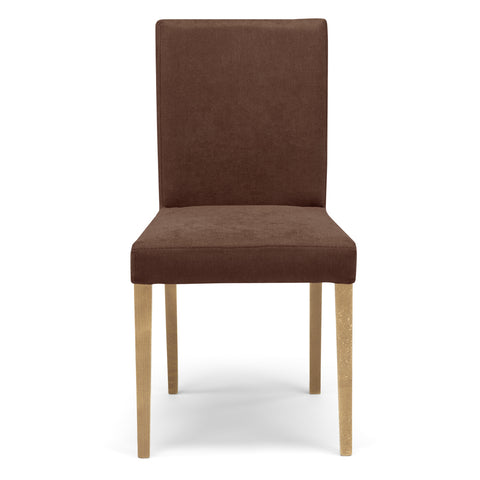 Sedia imbottita DERBY per sala da pranzo con struttura in legno naturale
