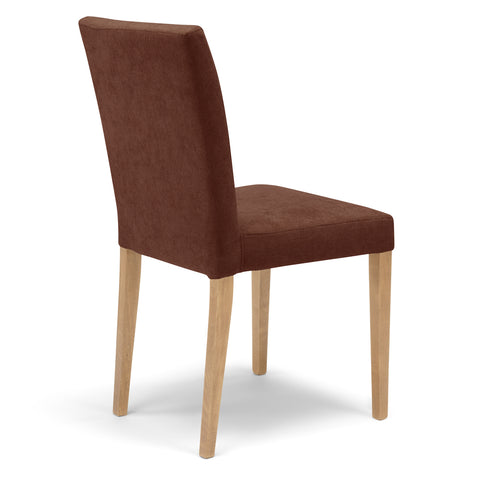 Sedia imbottita DERBY per sala da pranzo con struttura in legno naturale