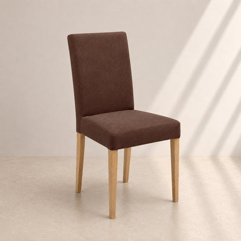 Sedia imbottita DERBY per sala da pranzo con struttura in legno naturale