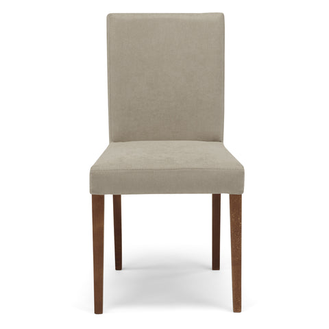 Sedia imbottita DERBY per sala da pranzo con struttura in legno naturale