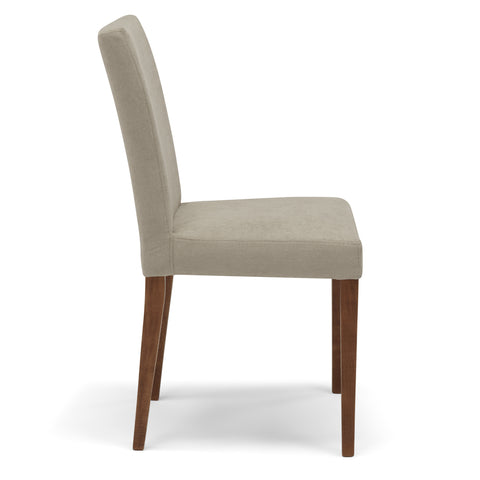 Sedia imbottita DERBY per sala da pranzo con struttura in legno naturale