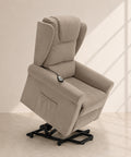 Poltrona relax Detroit in tessuto Houston idrorepellente con 2 motori e sistema alzapersona
